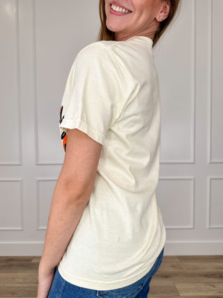 Spooky Season Ready Cotton Short Sleeve Cream Avery Mae Graphic Tee Shirt (Comfort Colors)