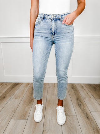 Ampersand Avenue Briar High Rise Skinny Leg Light Wash Blue Jeans