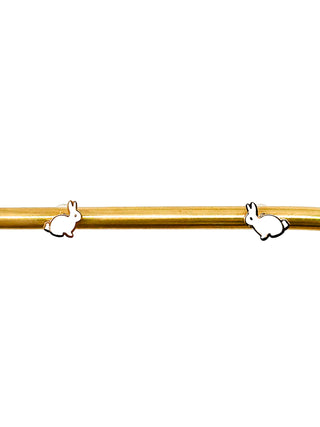 The White Rabbit Gold Stud Earrings