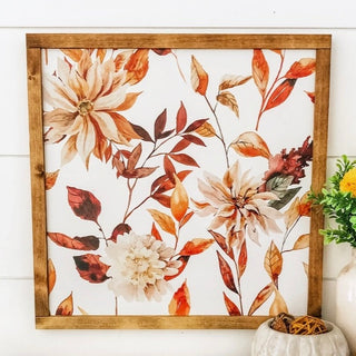 A Fall Flourish Framed Wall Sign