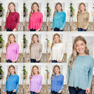 Better Now Zenana Rayon Long Sleeve Top - 11 colors!