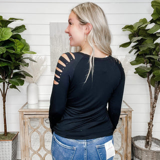 Cut into the Sky Long Sleeve Top - 2 colors!