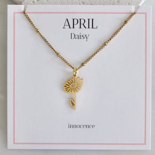 Floral Beauties Gold Birth Flower Necklace - 12 options!