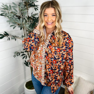 Have this Moment Long Sleeve Orange Avery Mae Button Up Top