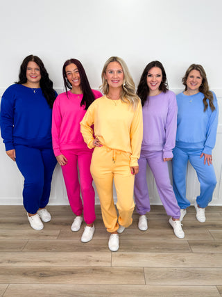 Dear Scarlett Leave it to Me High-Rise Lounge Set - Multiple Colors