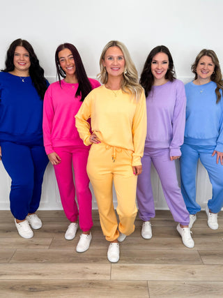 Dear Scarlett Leave it to Me High-Rise Lounge Set - Multiple Colors