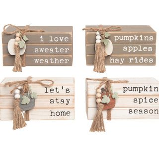 Autumn Book Stack Decor - 4 options!