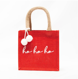 Holiday Happiness Mini Jute Bag - 4 colors!