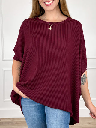 Dear Scarlett How Does This End Ribbed Short Sleeve Top - Multiple Colors