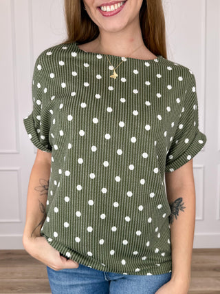 Connecting the Dots Ribbed Short Sleeve Avery Mae Top - Multiple Colors