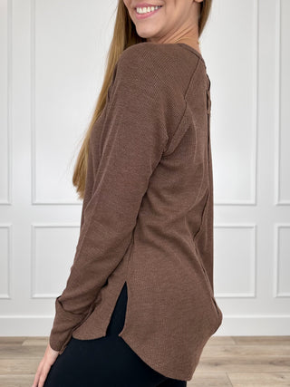 Zenana Right From the Start Knit Long Sleeve Avery Mae Top - Multiple Colors