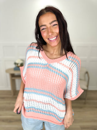 POL Rule the World Cotton Blend Short Sleeve Sweater Top