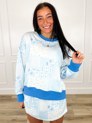 We've Got Time High-Rise Blue Avery Mae Skort Set