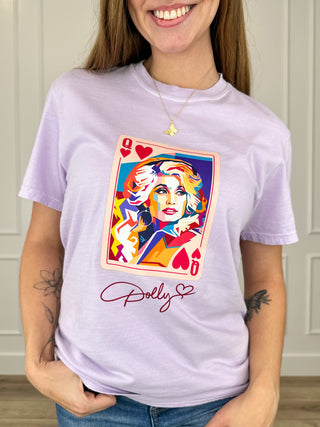 All Hail the Queen Cotton Short Sleeve Purple Avery Mae Graphic Tee Shirt (Comfort Colors)