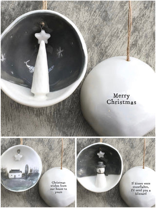 The Holiday Crescent Porcelain Ornament - 3 options!