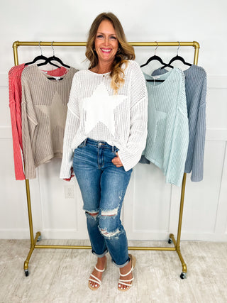 Get Updated Knit Long Sleeve Avery Mae Sweater Top - 5 colors!