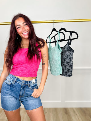 Basic Works Every Time Avery Mae Padded Cropped Tank Top - 3 colors!