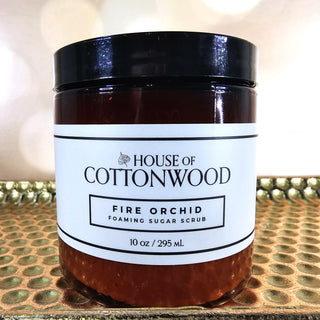 House of Cottonwood Foaming Sugar Scrub - Fire Orchid