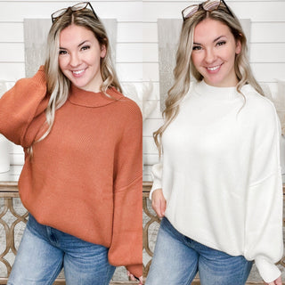 Cozy Day Out Oversized Cotton Blend Knit Sweater Top