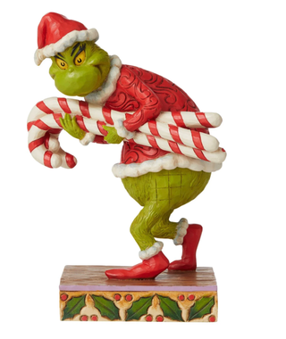 Candy Cane Grinch Statue By Jim Shore