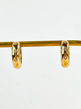 Make My Day Gold Hoop Earrings