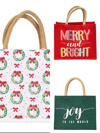 Carrying Christmas Jute Bag - 3 options!