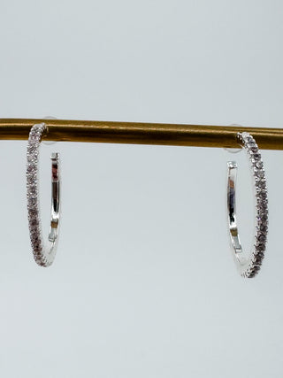 Jumping Through Silver Hoop Earrings