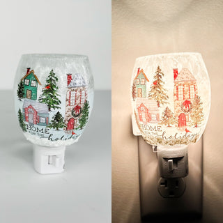 Home for the Holidays Glass Night Light