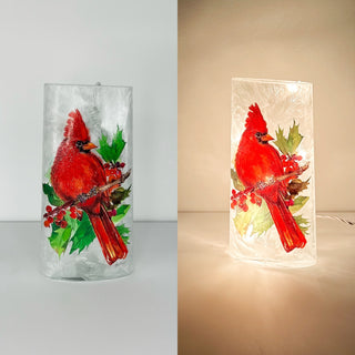 Frosted Scene Glass Lighted Decor