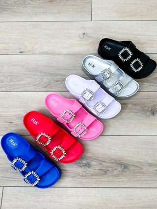 Bold of You Platform Double-Strap Slide Sandals - Multiple Colors