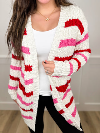 In the Air Knit Long Sleeve Ivory Avery Mae Cardigan