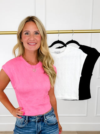 Time is an Illusion Lightweight Short Sleeve Avery Mae Cropped Top - Multiple Colors