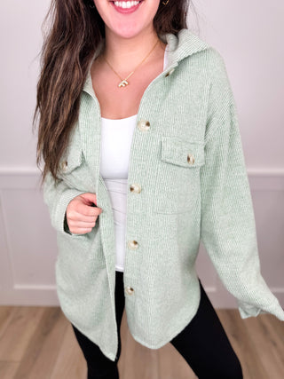Look No Further Knit Long Sleeve Avery Mae Button Up Top - 4 colors!