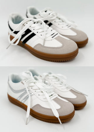 Something I Want Faux Leather White Sneakers - 2 colors!