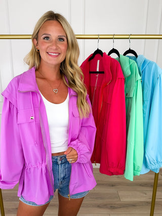Dear Scarlett No Surprise Here Lightweight Long Sleeve Hooded Jacket - Multiple Colors