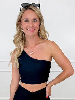 Coral Reef Living on the Edge Black Swim Top