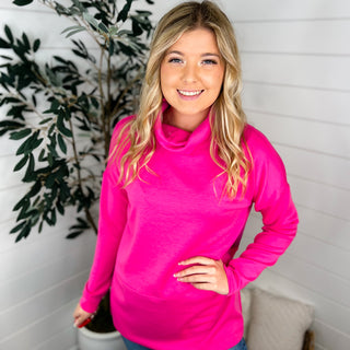 Dear Scarlett On Your Way to Greatness Long Sleeve Cowl Neck Weekender Top - 5 colors!