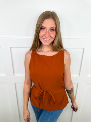 Hem & Thread Can't Change My Mind Rust Tank Top