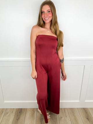 Effortless Elevation Strapless Avery Mae Jumpsuit - 2 colors!
