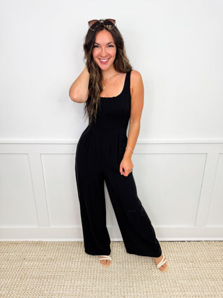Summer Beauty Rayon Blend Black Avery Mae Black Jumpsuit