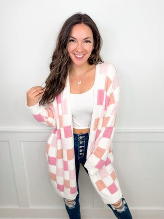 Cozy Side of Things Knit Long Sleeve White Avery Mae Cardigan