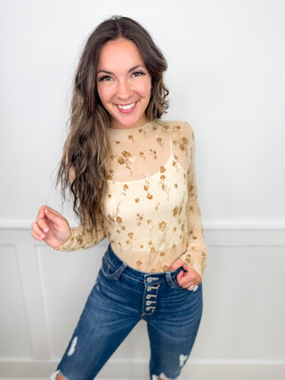 Velvet Touch Sheer Mesh Long Sleeve Avery Mae Top - 5 colors!