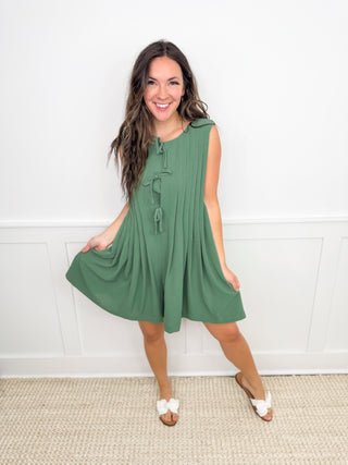 Along For the Ride Green Avery Mae Romper