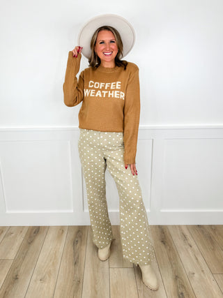 A Fresh Take High Rise Cotton Wide Leg Sand Avery Mae Bottoms