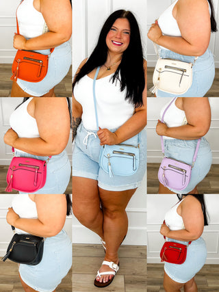 On the Move Faux Leather Crossbody Bag - Multiple Colors