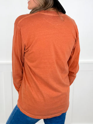 Fall Floral Vibes Cotton Long Sleeve Avery Mae Graphic Tee Shirt - 2 colors!