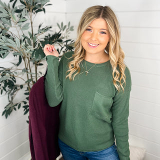 On the Move Knit Long Sleeve Avery Mae Sweater Top - 3 colors!