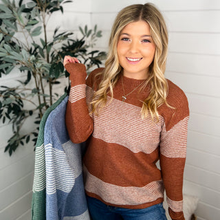 Would You be Mine Knit Long Sleeve Striped Avery Mae Sweater Top - 3 colors!