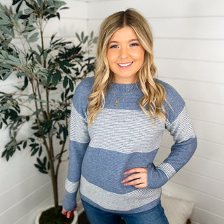 Would You be Mine Knit Long Sleeve Striped Avery Mae Sweater Top - 3 colors!