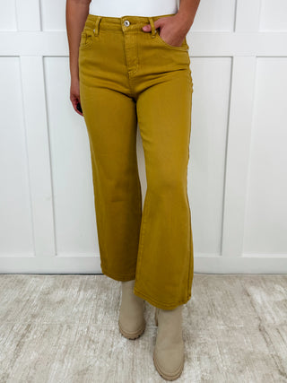 Lisa High Rise Bootcut Marigold Yellow Jeans